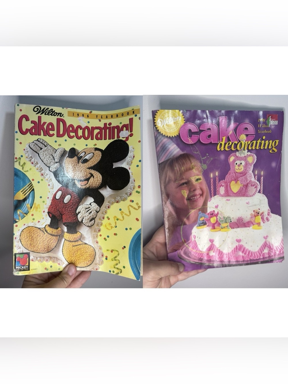 Wilton Cake Decorating Yearbooks 1996 1998 Vintage Disney Mickey Bundle
